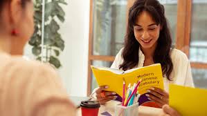 A lady reading a book